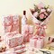Reversible Floral Gift Wrapping Paper Roll – Pink Floral & Plaid Design (17 in x 33 ft) Mini Roll for Mother’s Day, Weddings, Bridal Showers, Birthdays, Baby Showers & Spring Party Decor